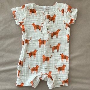 Angel Dear cotton tiger print romper
